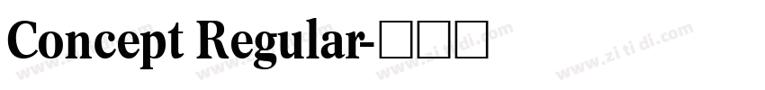 Concept Regular字体转换